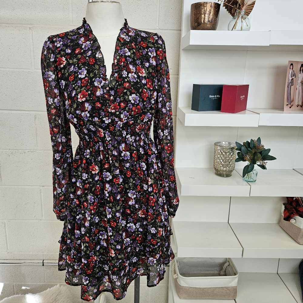 Floral longsleeve dress. NWT